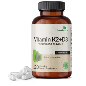 Vitamin K2 + D3, Extra Strength, 120 Capsules - Futurebiotics